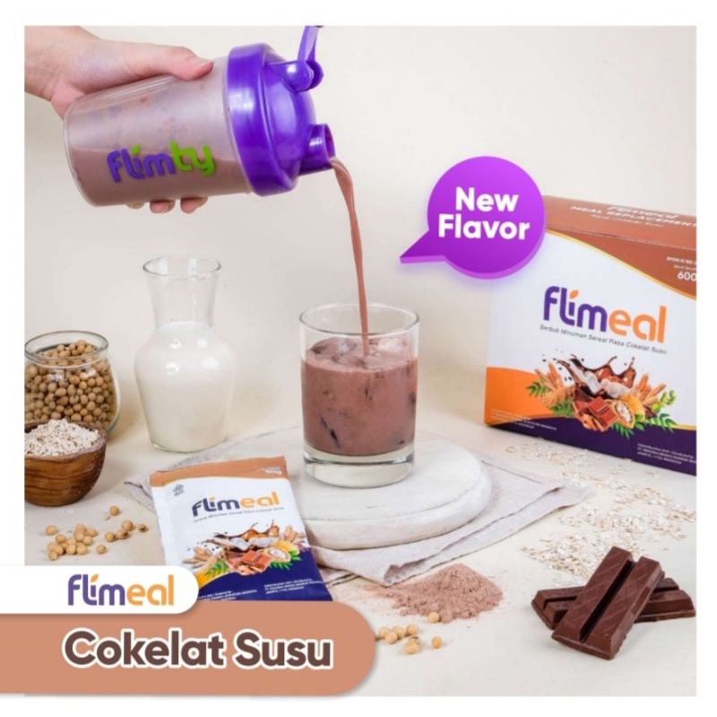 FLIMEAL BY FLIMTY ORIGINAL COKLAT SACHET PENGGANTI MAKAN