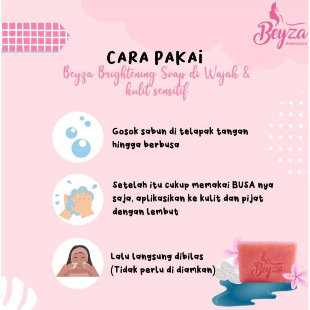 BEYZA WHITENING SOAP SABUN PEMUTIH BADAN BPOM