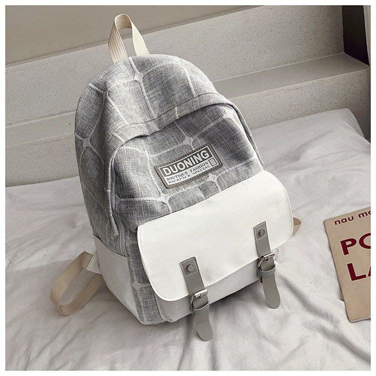 TAS RANSEL IMPORT BACKPACK KANVAS WANITA ABU RIALTA TA270G2 MURAH FASHION KULIAH JAKARTA