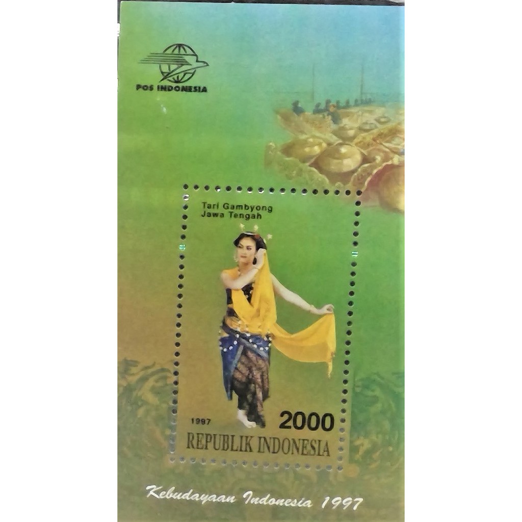 

Souvenir Sheet Perangko Indonesia Serie Kebudayaan Jawa Tengah 1997