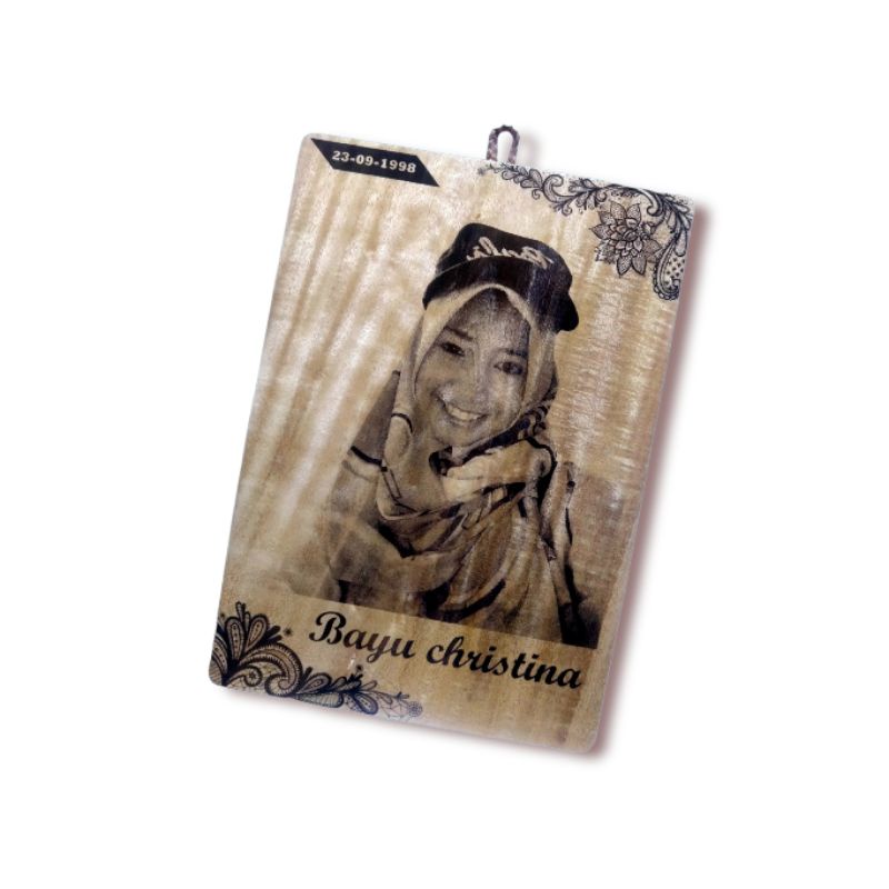ukiran foto kayu laser/lukis bakar/