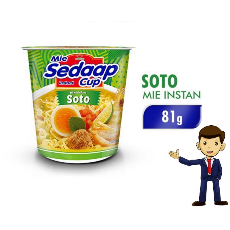 

Sedaap cup mie rasa soto 77gram
