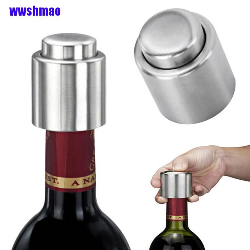 2X Stainless Steel Vacuum Sealed Red Wine Storage Bottle Stopper Plug Cap TO