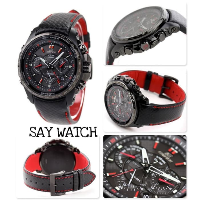 Jam Tangan Pria Casio Edifice EQW-M710 L Black Red 710 Original BM