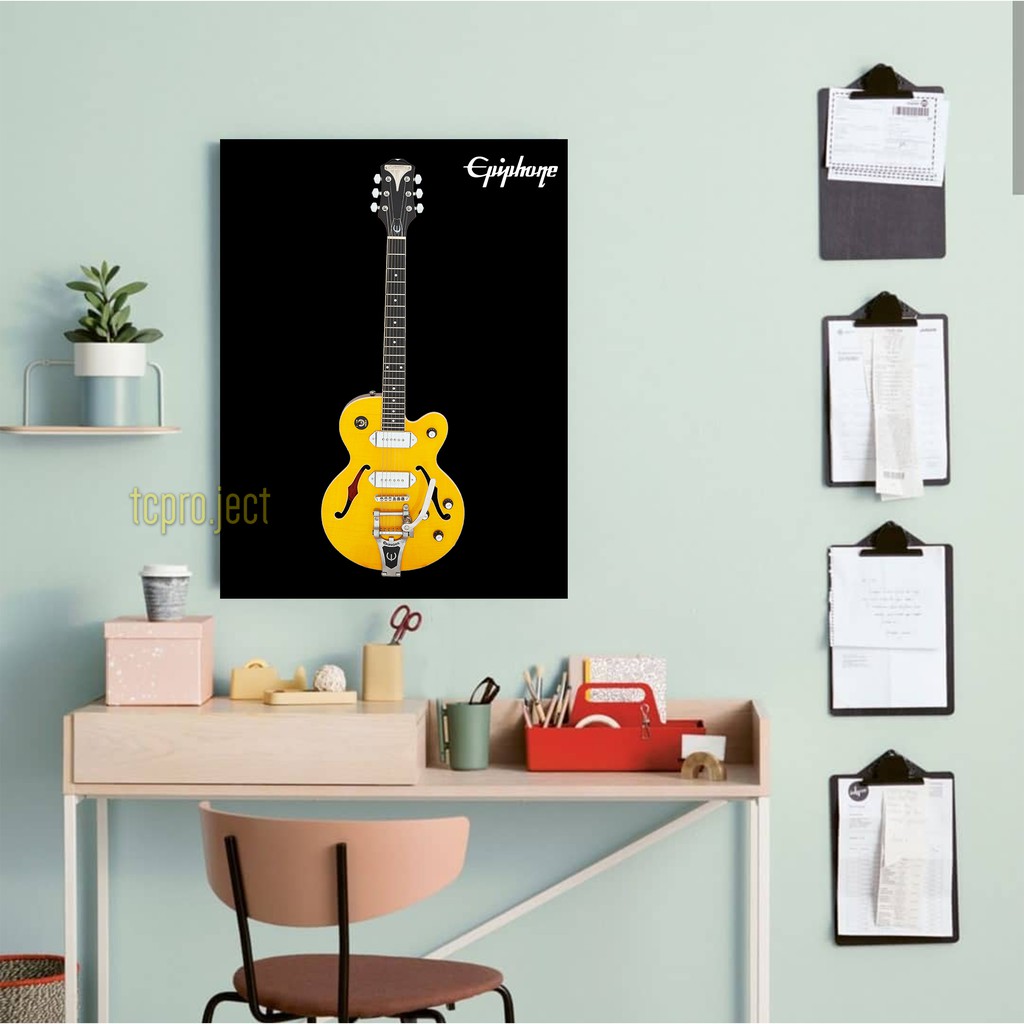EPIPHONE WILDKAT AMBER GITAR POSTER - DEKORASI HIASAN DINDING