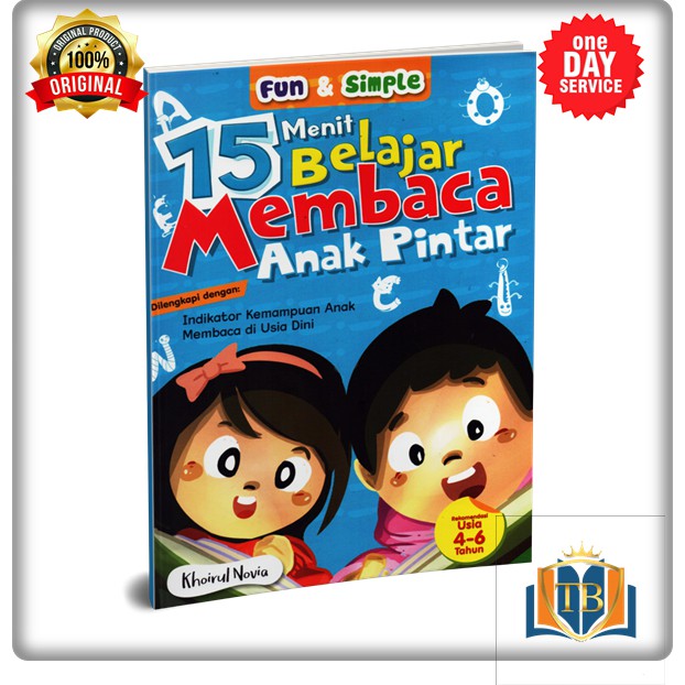 BUKU ANAK TK - BUKU ANAK PAUD - BUKU BELAJAR MEMBACA - BUKU MEMBACA - BUKU ANAK - 15 MENIT BELAJAR M