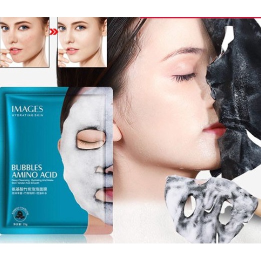 HOPE STORE - READY STOCK - 100% ORI Images Facial Bubble Mask - Bubble Amino Acid Mask - Masker Gelembung