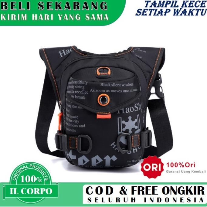 Tas Selempang Pria Haoshuai 5126 Original Waterproof Tas Paha Anti Air