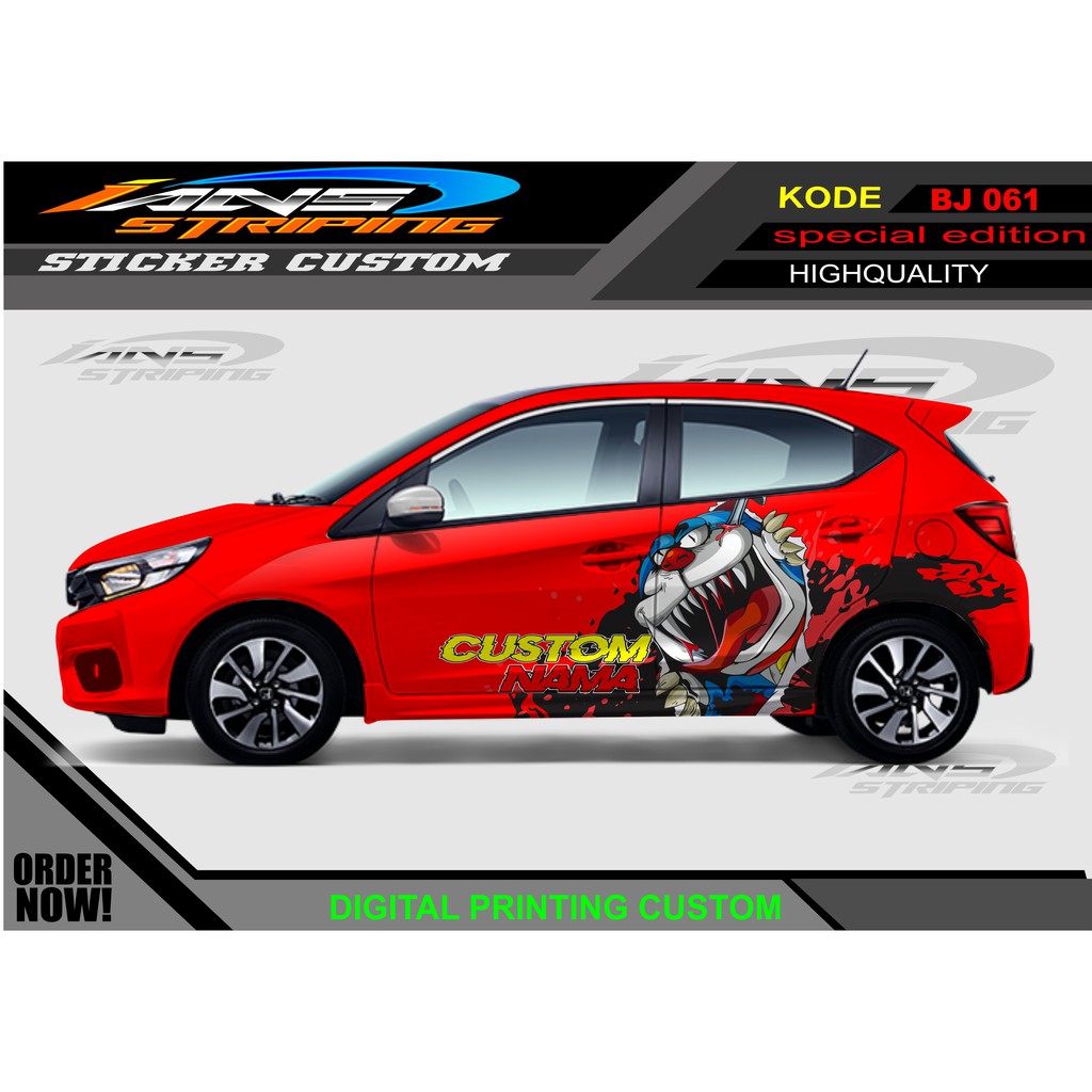 STIKER VARIASI HONDA BRIO / PROMO STIKER MOBIL AGYA AYLA / STICKER HONDA JAZZ / STICKER DECAL MOBIL