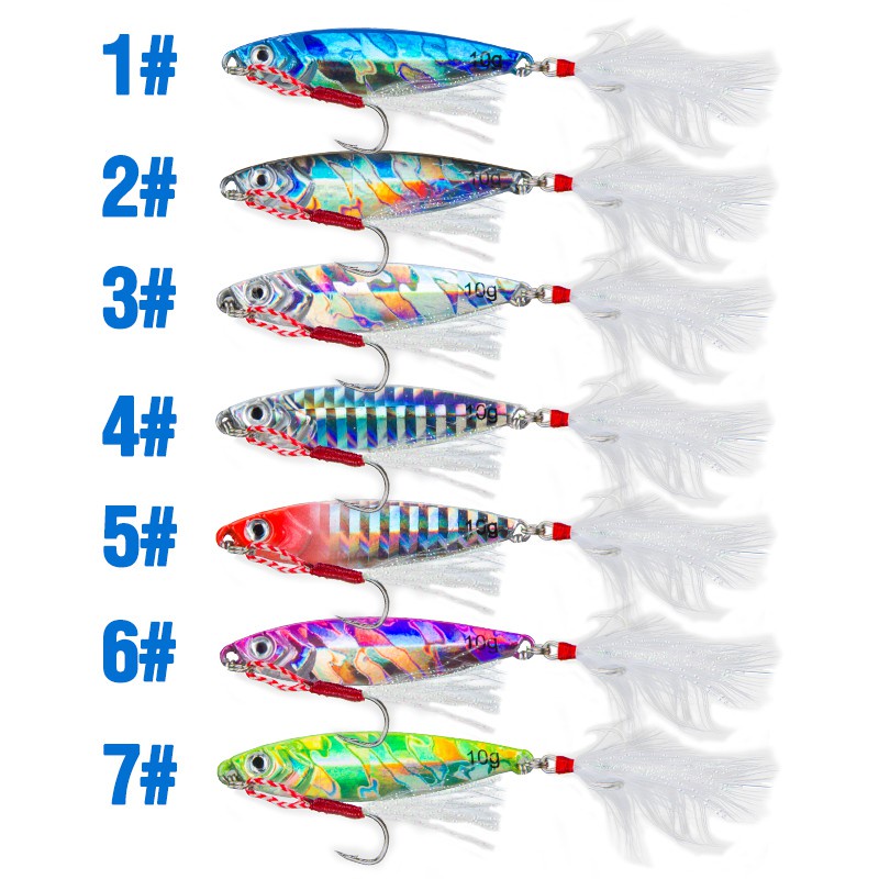 Umpan Pancing Jigging relix nusantara Umpan Pancing Buatan Metal Jig Trolling Lure Umpan Mancing Kail Pancing Spoon Lure Umpan Ikan tajiki Jig 1Pcs 10G/15G/20G Umpan Mancing pro z gawky Jig Slow Jig Alat Pancing Murah Alat Pancing