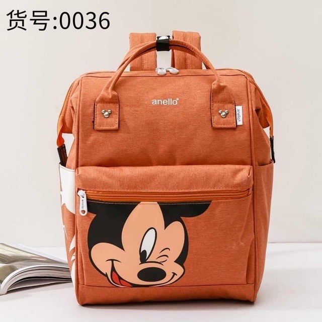 cod// COD Anello Backpack Mickey Disney Big Size Tas Ransel Import #0036 - Orange