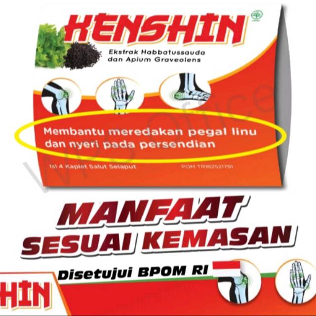 Kenshin obat herbal untuk pegal linu dan asam urat