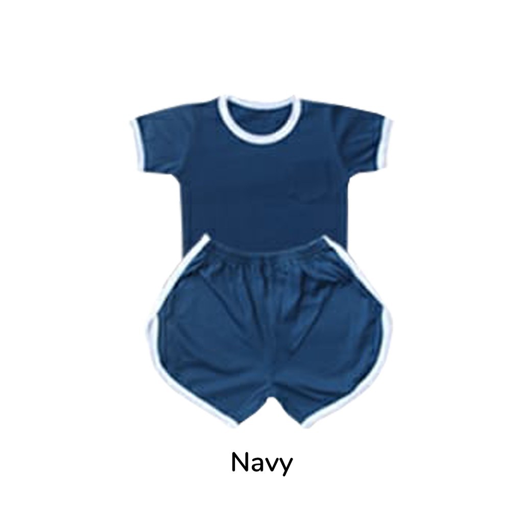 [Size M-XL Warna Navy] Kazel Onions Playset Mom Pocket Edition Setelan Pendek Ibu