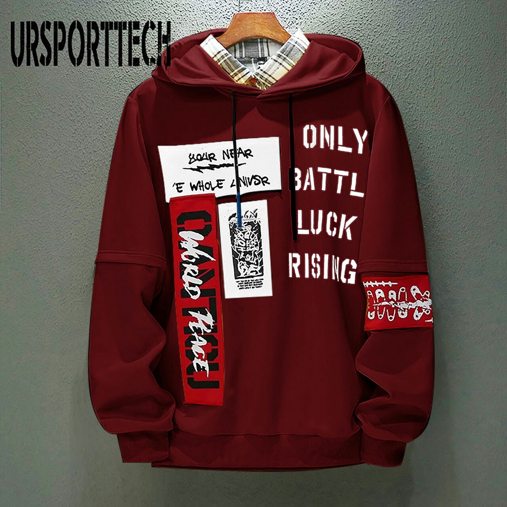 (BISA COD)sweater pria terbaru size M|L,XL hoddie bandung sweater terlaris hoddie rising - panteloni