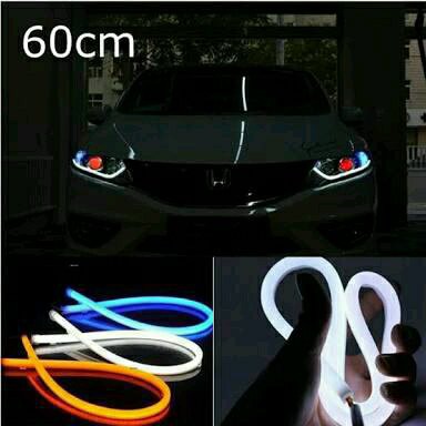 led alis mobil motor 60cm. drl mobil. led selang.