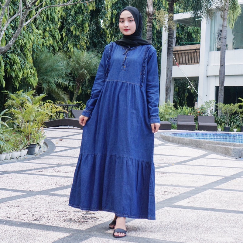 Long dress Aisya soft jeans denim