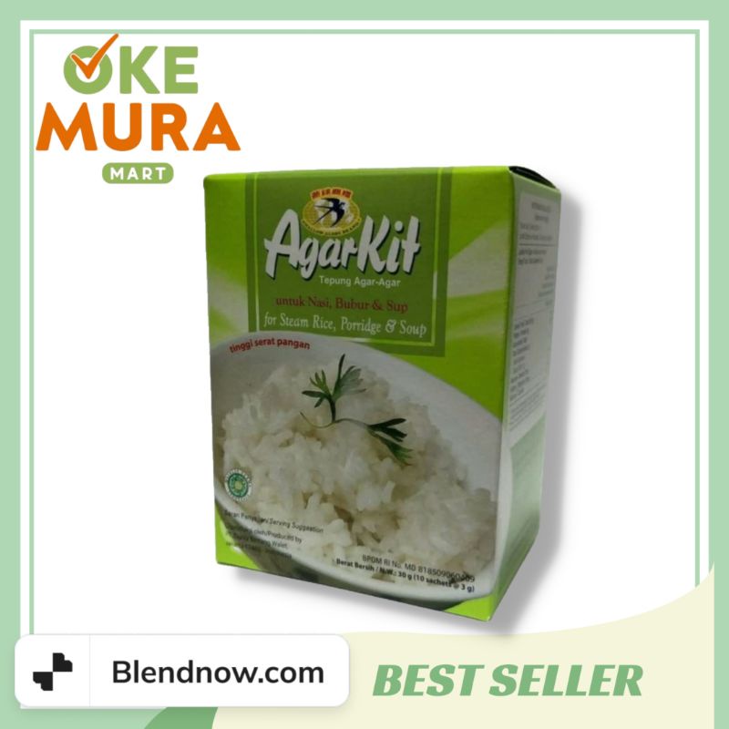 

AGARKIT/ AGAR AGAR UNTUK NASI BERSERAT SEPULEN RESTO JEPANG 10 SACHET@3GR