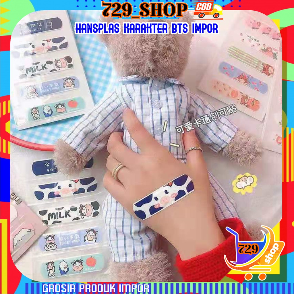 Handsaplast Karakter BTS Korean Style / Plaster Luka Karakter Impor