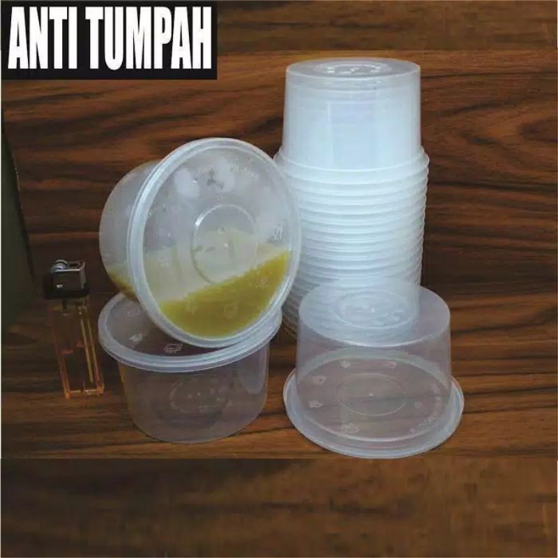 Thinwall 300ml mangkok mangkuk makan bowl bulat plastik es kepal milo cup puding 300 ml pack