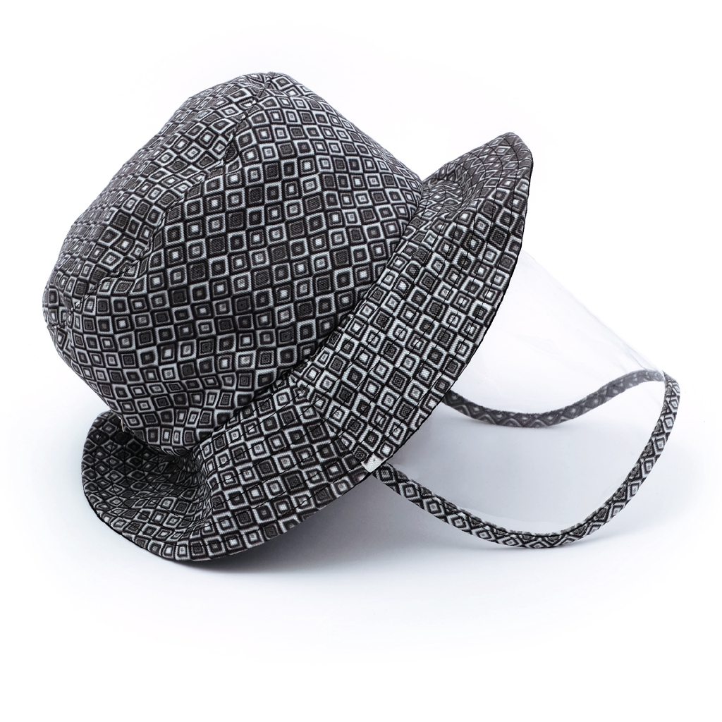 black and white sun hat