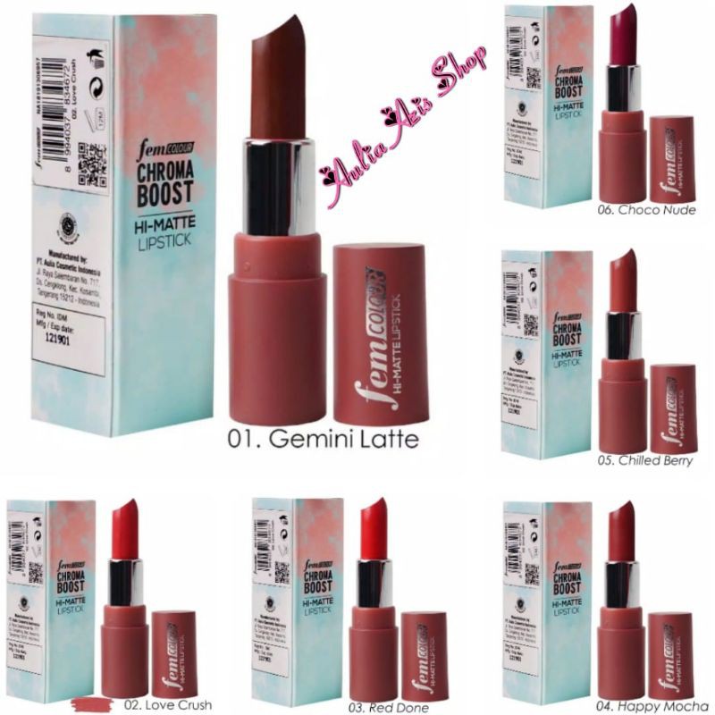 FEM COLOUR chroma boost matte lipstik