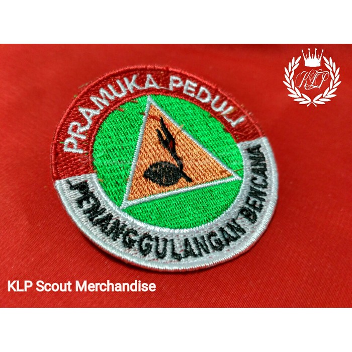 Badge Pramuka Peduli Indonesia Bulat Bordir Besar