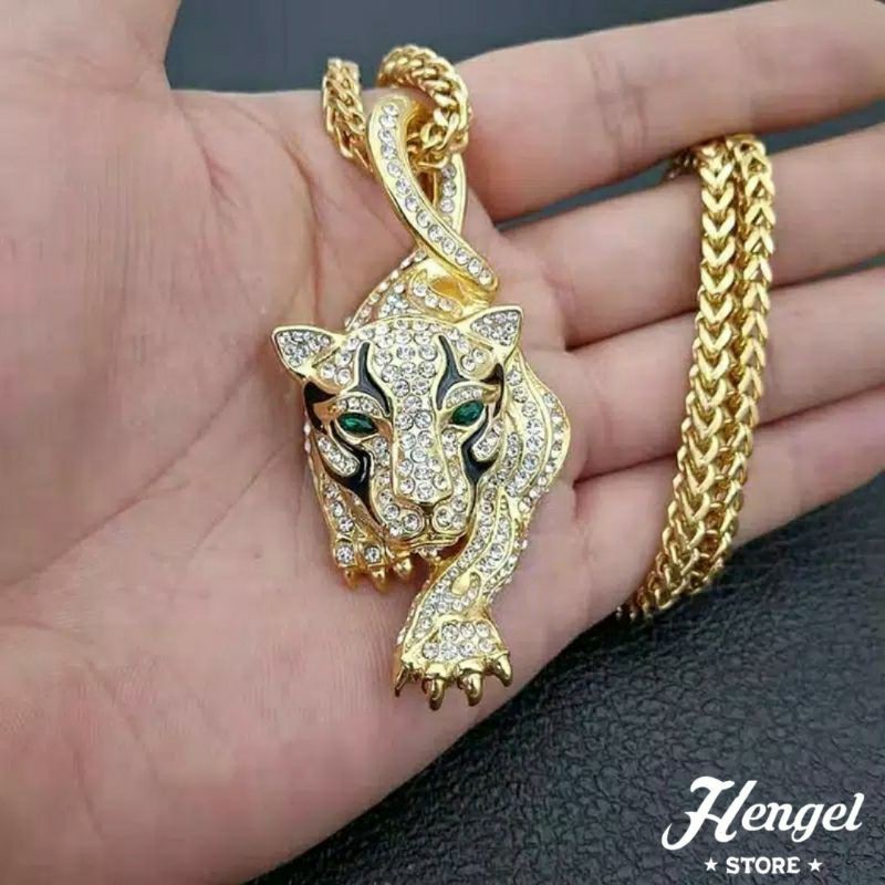 Kalung Pria Gold Motif Macan