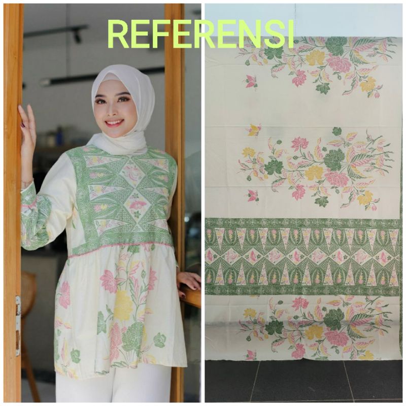 kain batik pastel motif encim