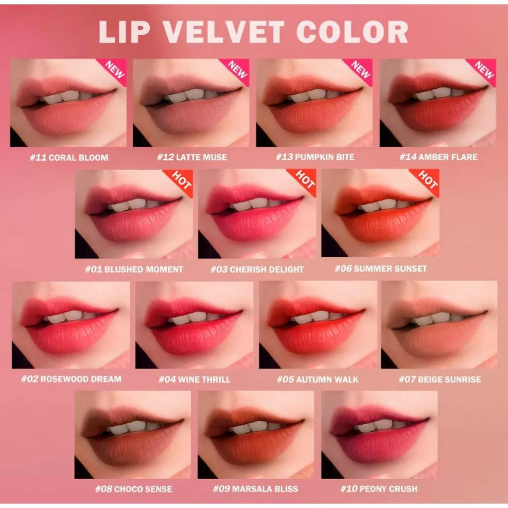 BPOM BNB barenbliss Cherry Makes Cheerful Lip Velvet korea Lipcream 24H Moisturizing Lipmatte Lipstick Lipstik Matte Lipmate