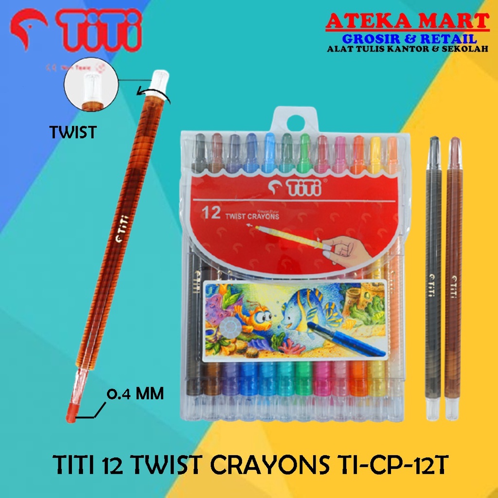 

[SET] TITI 12 TWIST CRAYON TI-CP-12T / CRAYON PUTAR