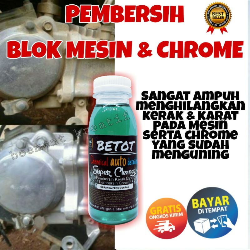 Pembersih kerak mesin motor &amp; mobil / pembersih chrome / penghilang noda membandel mesin