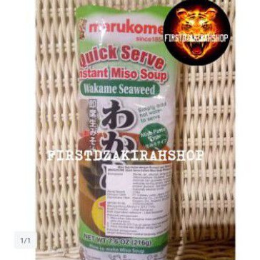 

marukome quick serve instan miso wakame seaweed soup soup 216gr