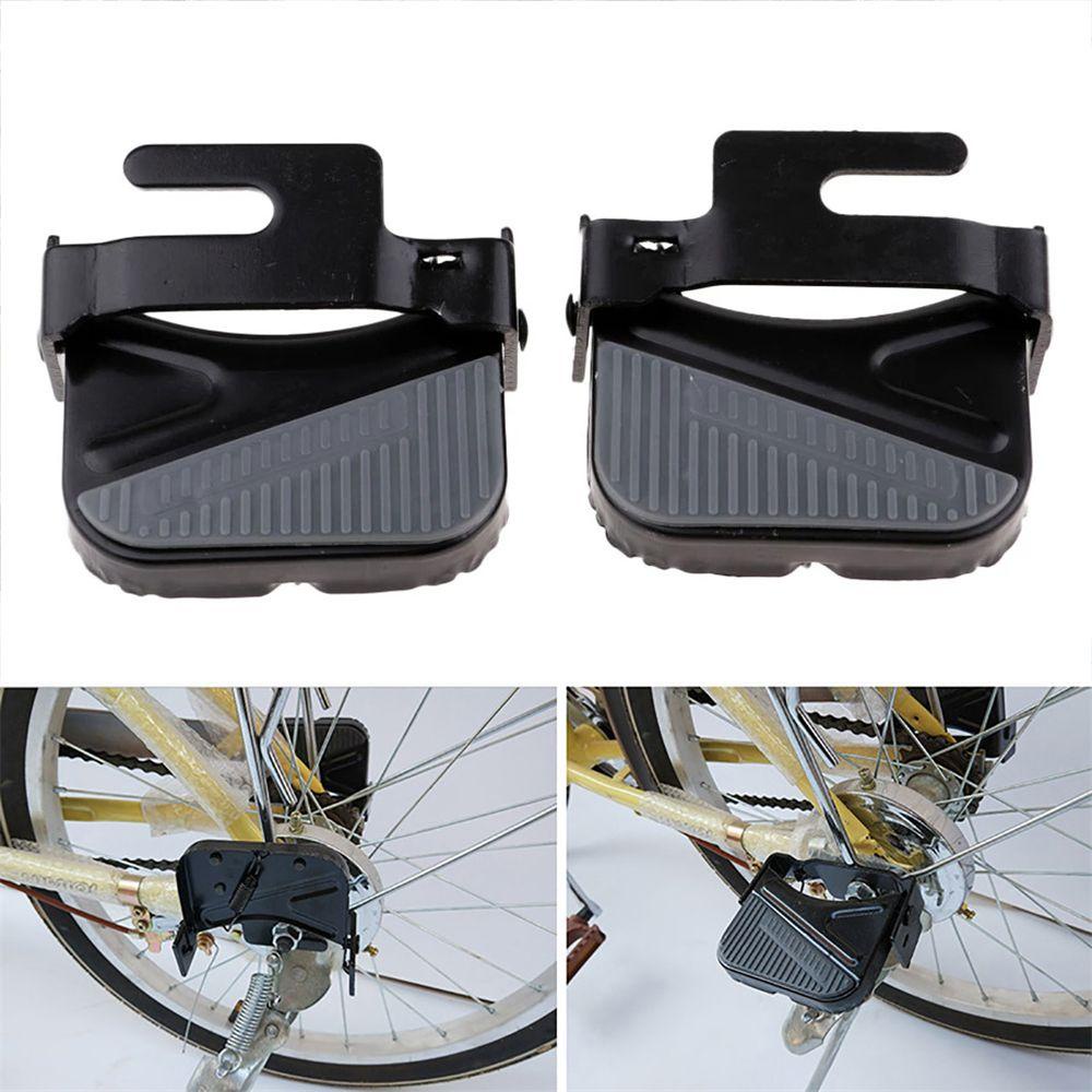 Lanfy Pedal Belakang Sepeda Dilipat Non-slip Bagian Sepeda Anak Jok Belakang Pedal Aksesoris Sepeda Steel Bike Footrest