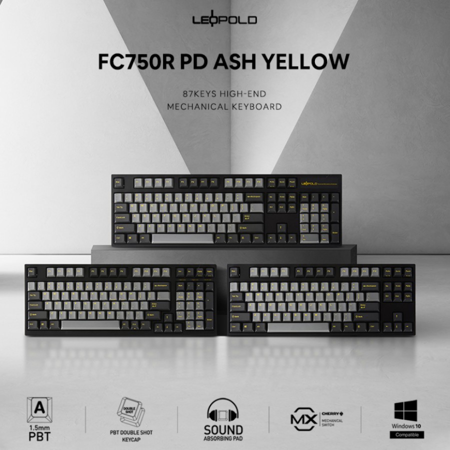 LEOPOLD FC750R PD ASH YELLOW CHERRY MX BLUE - FC750RC/EGDPD(YF)