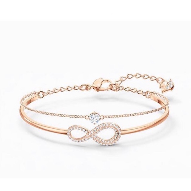 GELANG INFINITY SWAROVSKI ORIGINALL 100% ANTI KARAT FREEBOX SWAROVSKI