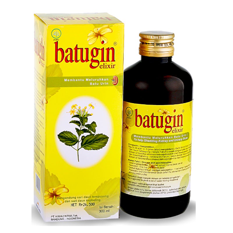 BATUGIN Elixir 300 ML Peluruh Batu Saluran Kencing Ginjal Urin Sirup Original 120ML