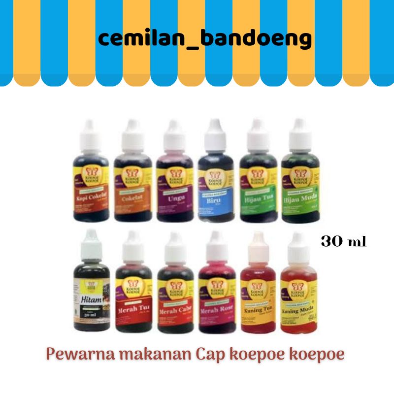 pewarna makanan cair cap koepoe koepoe botol 30 ml