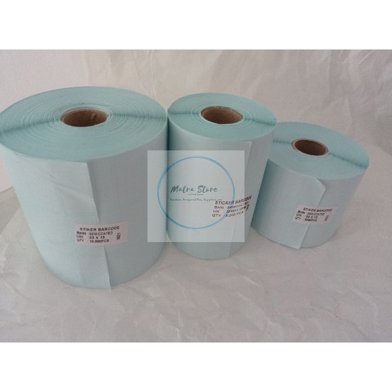 

LABEL BARCODE - STIKER BARCODE SEMICOATED UK 33X15 2 LINE ISI 5.000 STIKER
