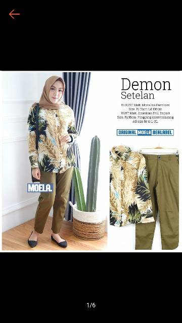 PROMO SET BAGGY PANTS + KEMEJA MONALISA (1kg muat 3 pasang )