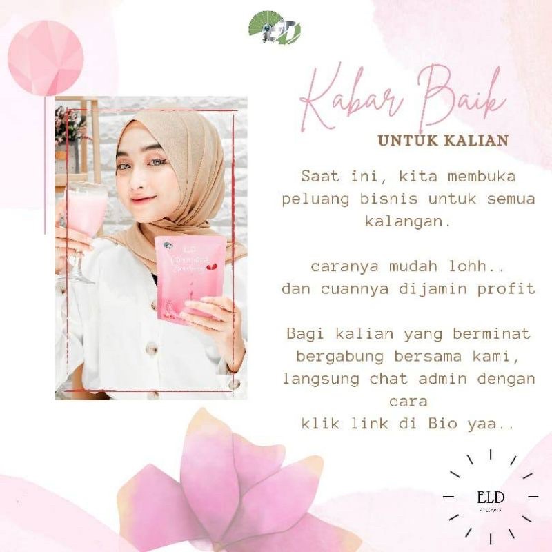 ELD COLLAGEN DRINK MINUMAN PELANGSING TUBUH PENCERAH BADAN / ELD COLLAGEN