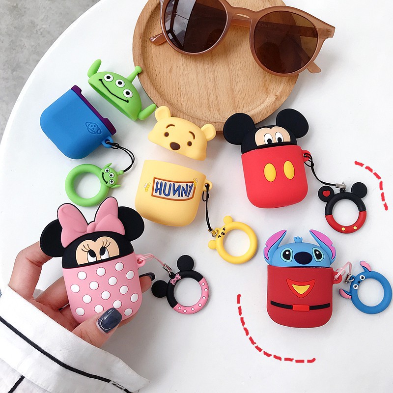 Airpods Case Winnie The Pooh Stitch Minnie Cute Cartoon Soft Shockproof Airpods Gen 2 Earphone Protective Cover Shopee Indonesia