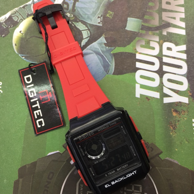 Digitec digital original tali rubber variasi warna wanita DG 3077 T original