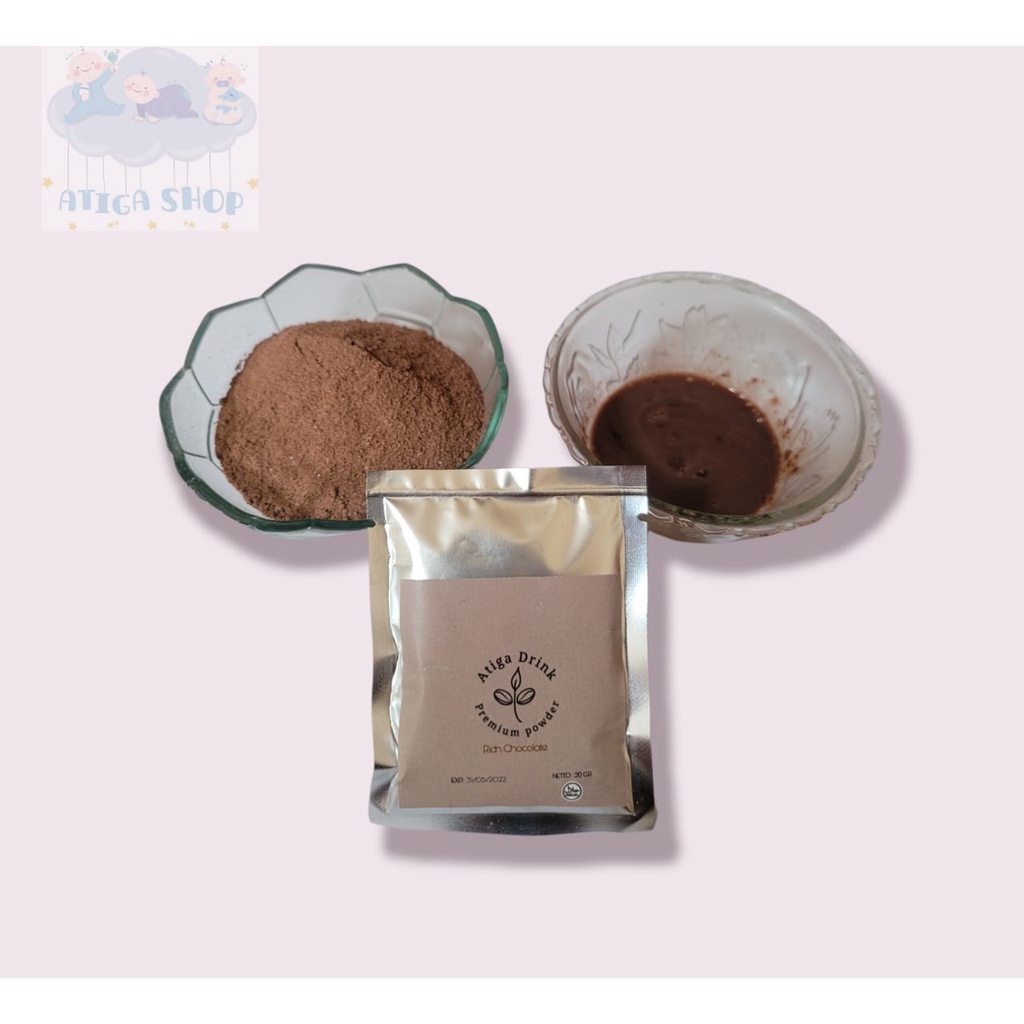 Bubuk Minuman rasa Rich Chocolate 20gr Premium - Powder Atiga Drink