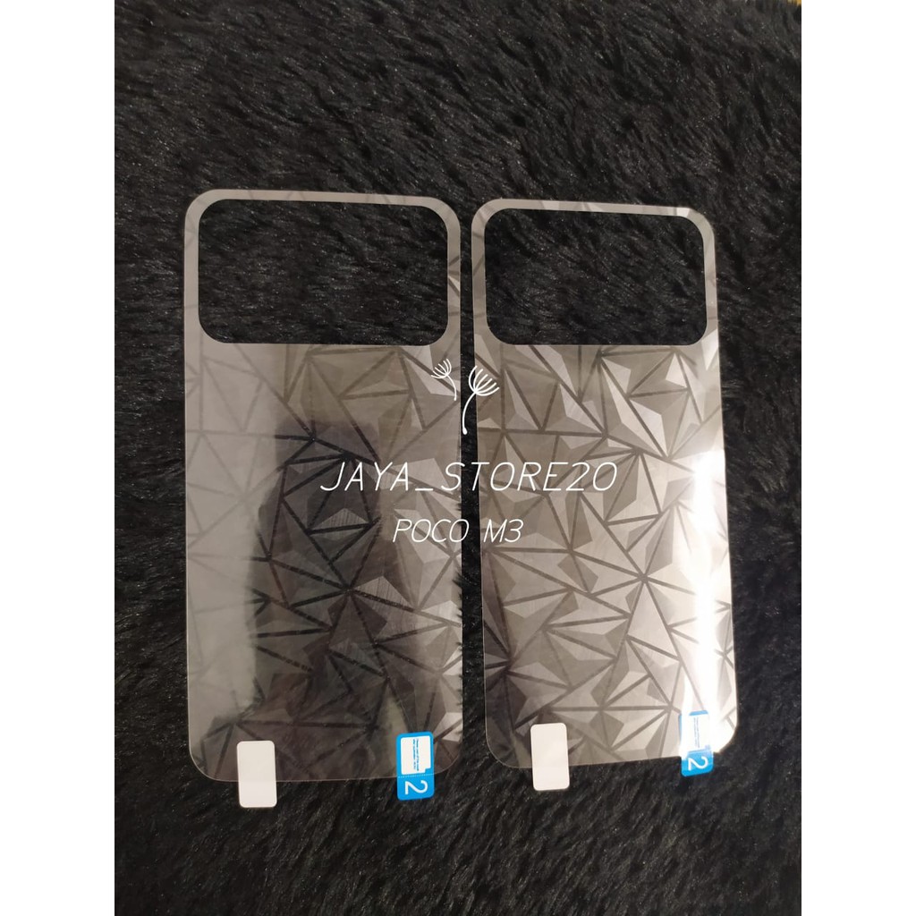 Skin Diamond XIAOMI POCO M3 Garskin Anti Gores Belakang Handphone Motif Diamond XIAOMI POCO M3