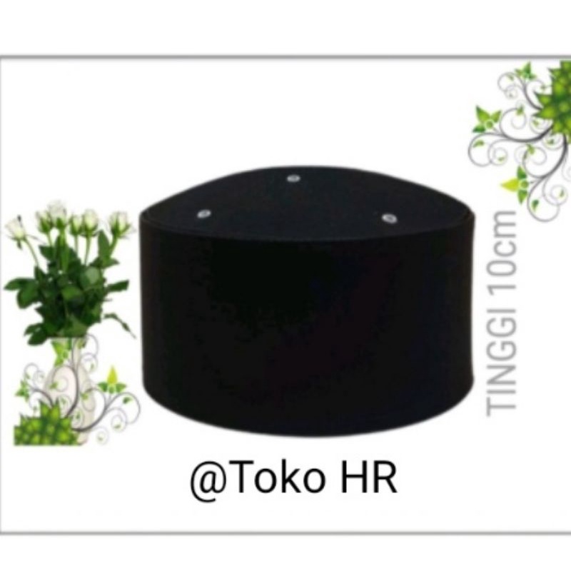 Peci hitam polos piber tinggi 10 cm