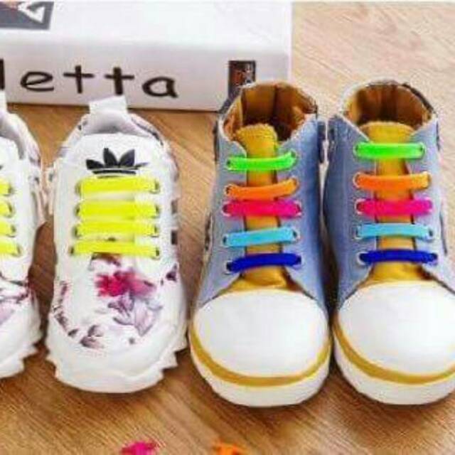 YUENAI premium shoelaces silicone/Tali sepatu silicon with hammer head
