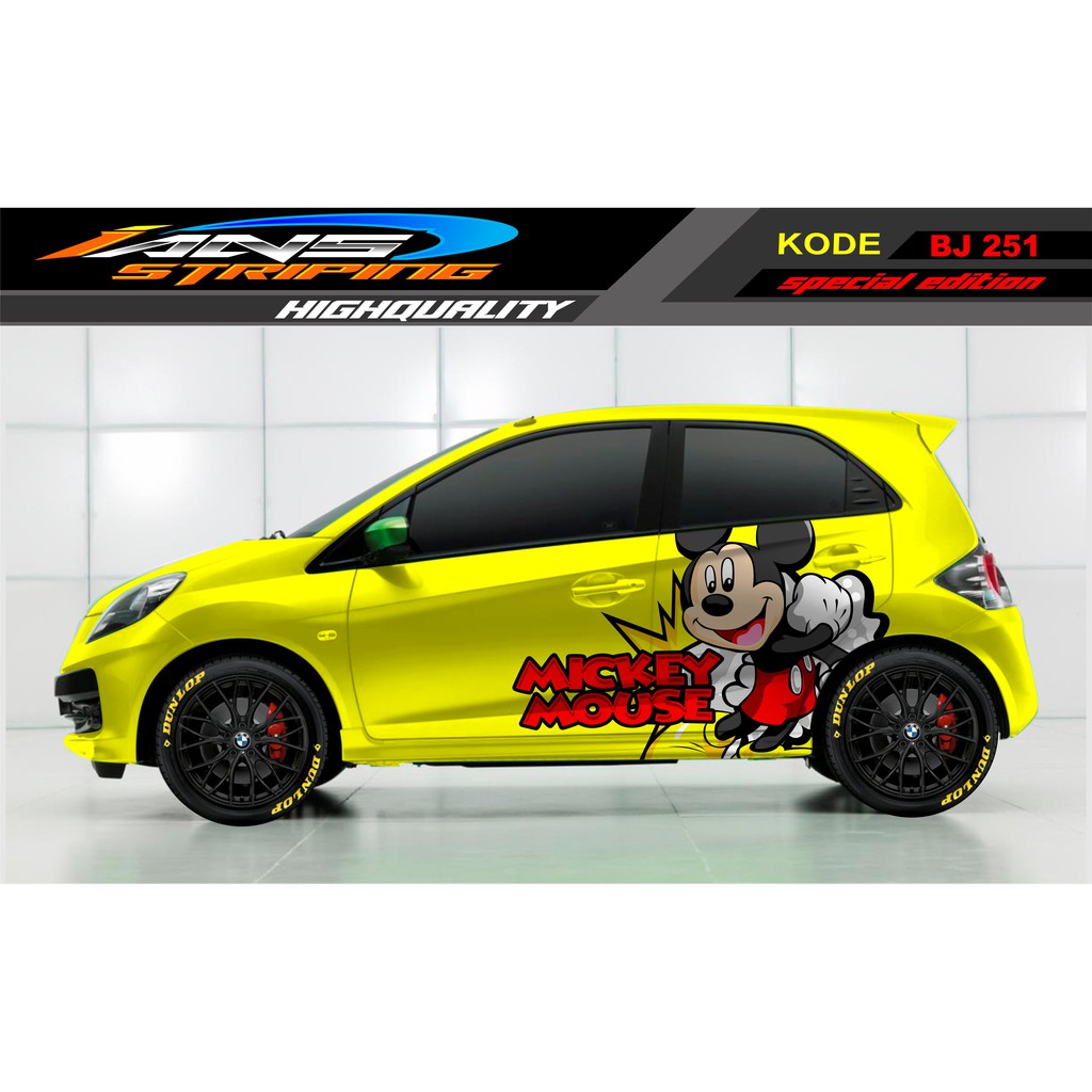 STIKER MOBIL HONDA BRIO, JAZZ, ATOS, KARIMUN, YARIS, MOBILIO, AGYA / STIKER MOBIL