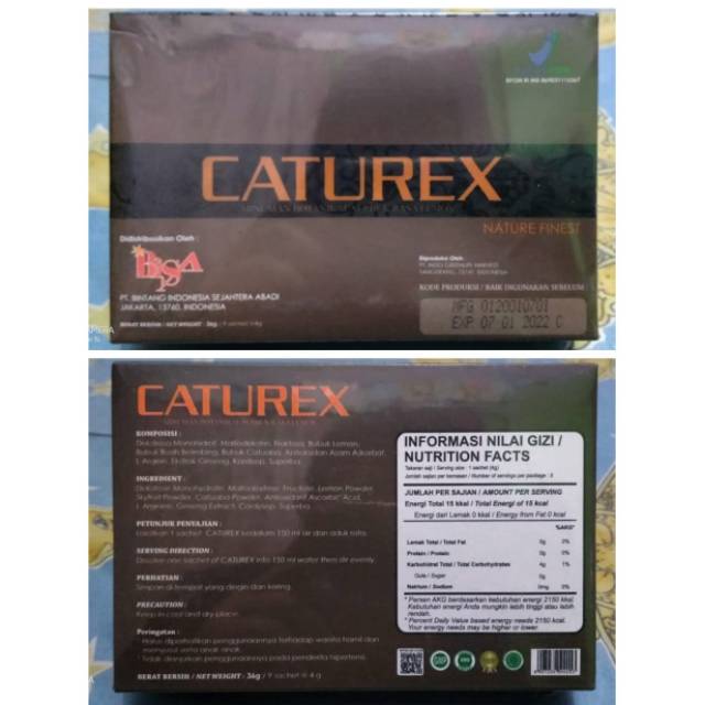 CATUREX suplemen herbal untuk kesehatan vitalitas pria dan wanita