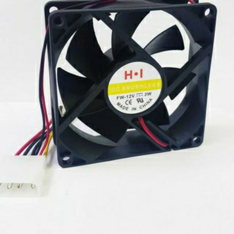 Fan Casing 8cm Hitam - PC Cooler Fan 8Cm Hitam