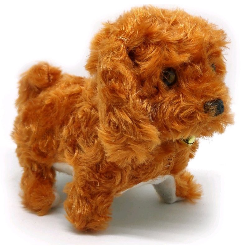 Mainan anak anjing batrai operate bisa berjalan dan menggonggong